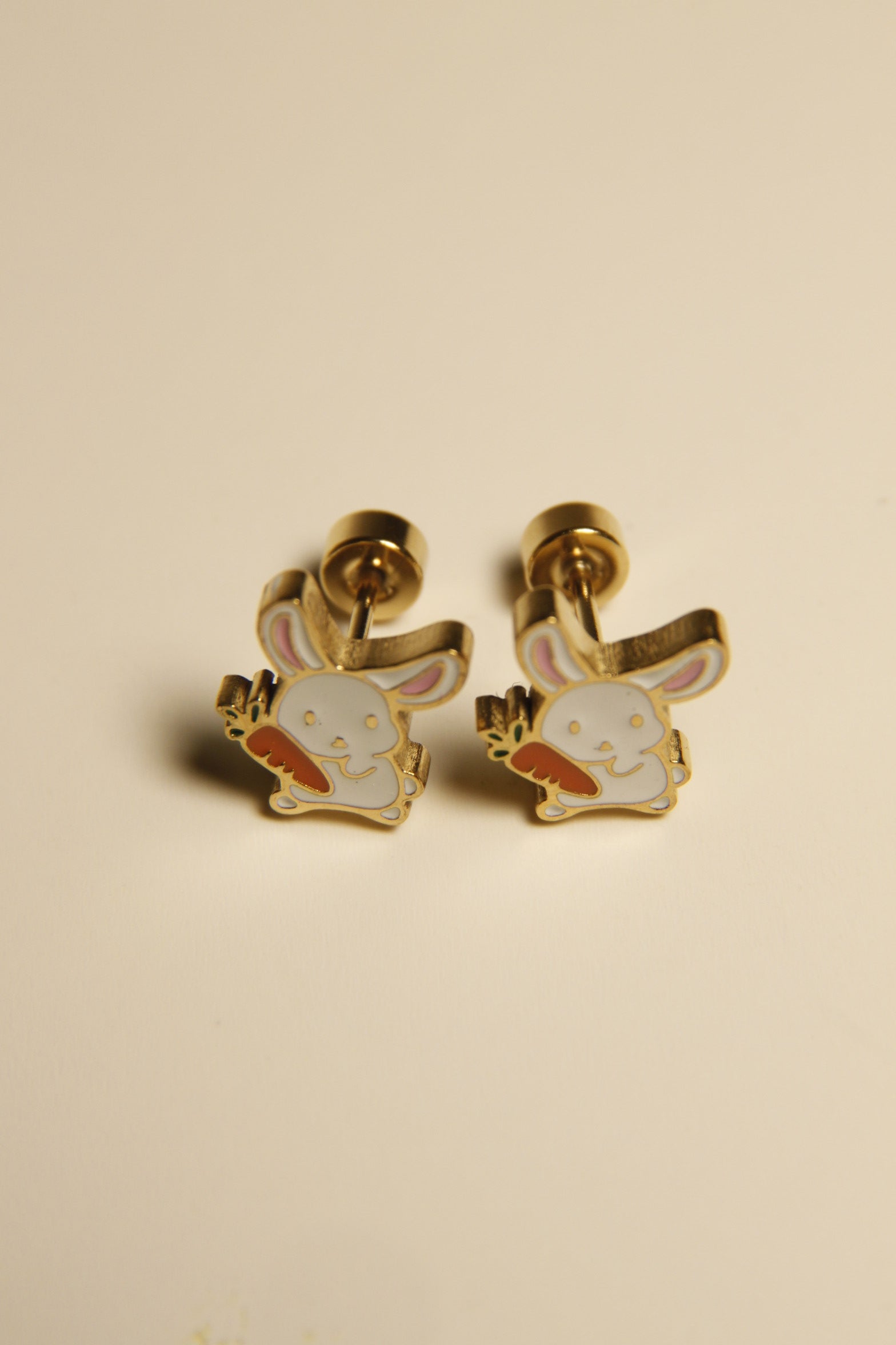 Bunny & Carrot Stud Earrings | Cute Spring Gift