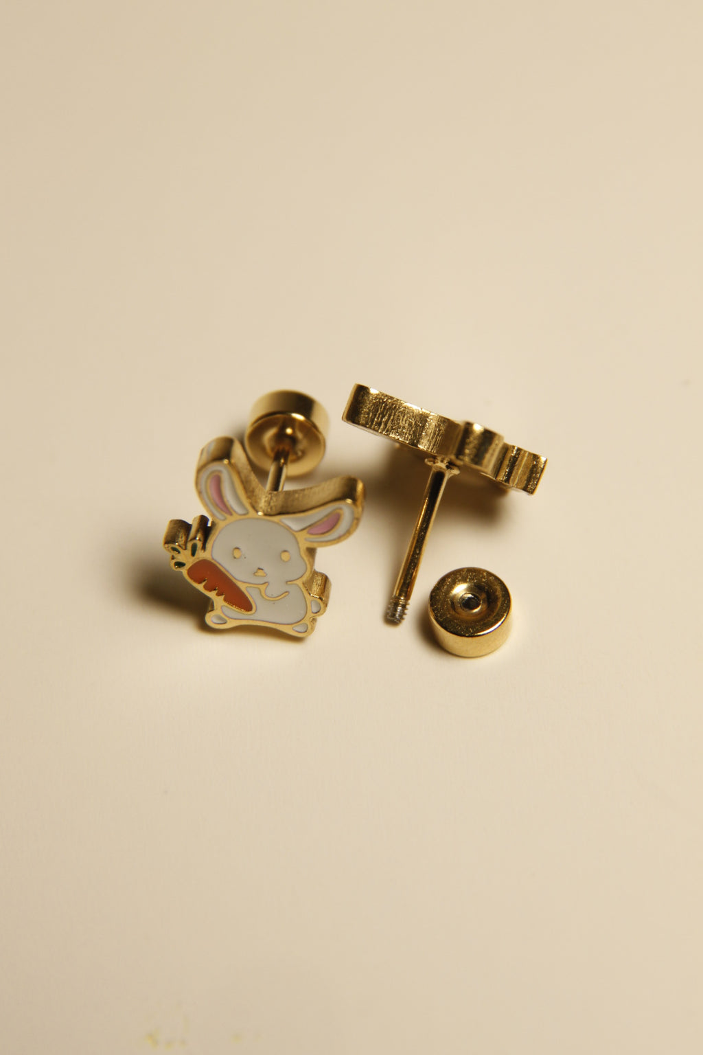 Bunny & Carrot Stud Earrings | Cute Spring Gift