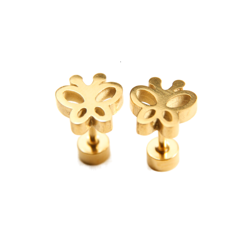 Butterfly Outline Stud Earrings