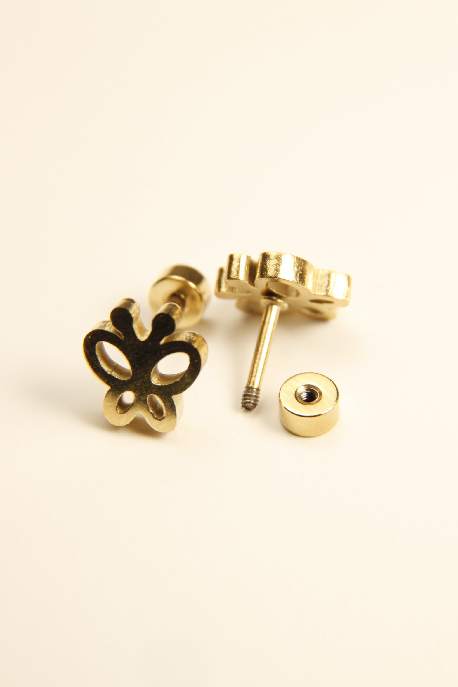 Butterfly Outline Stud Earrings