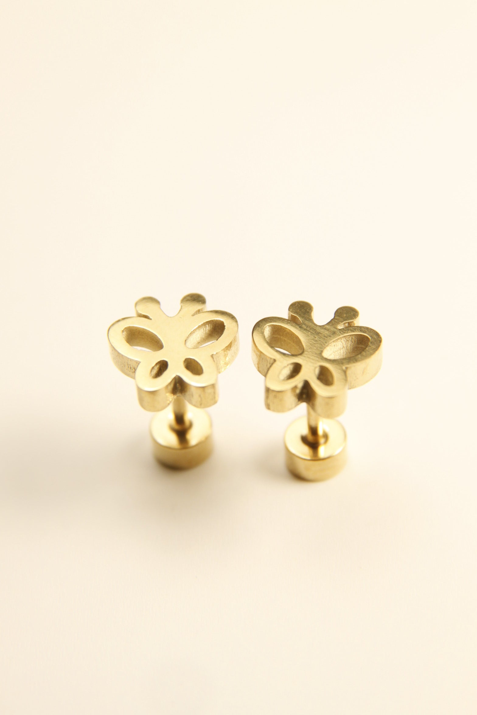 Butterfly Outline Stud Earrings