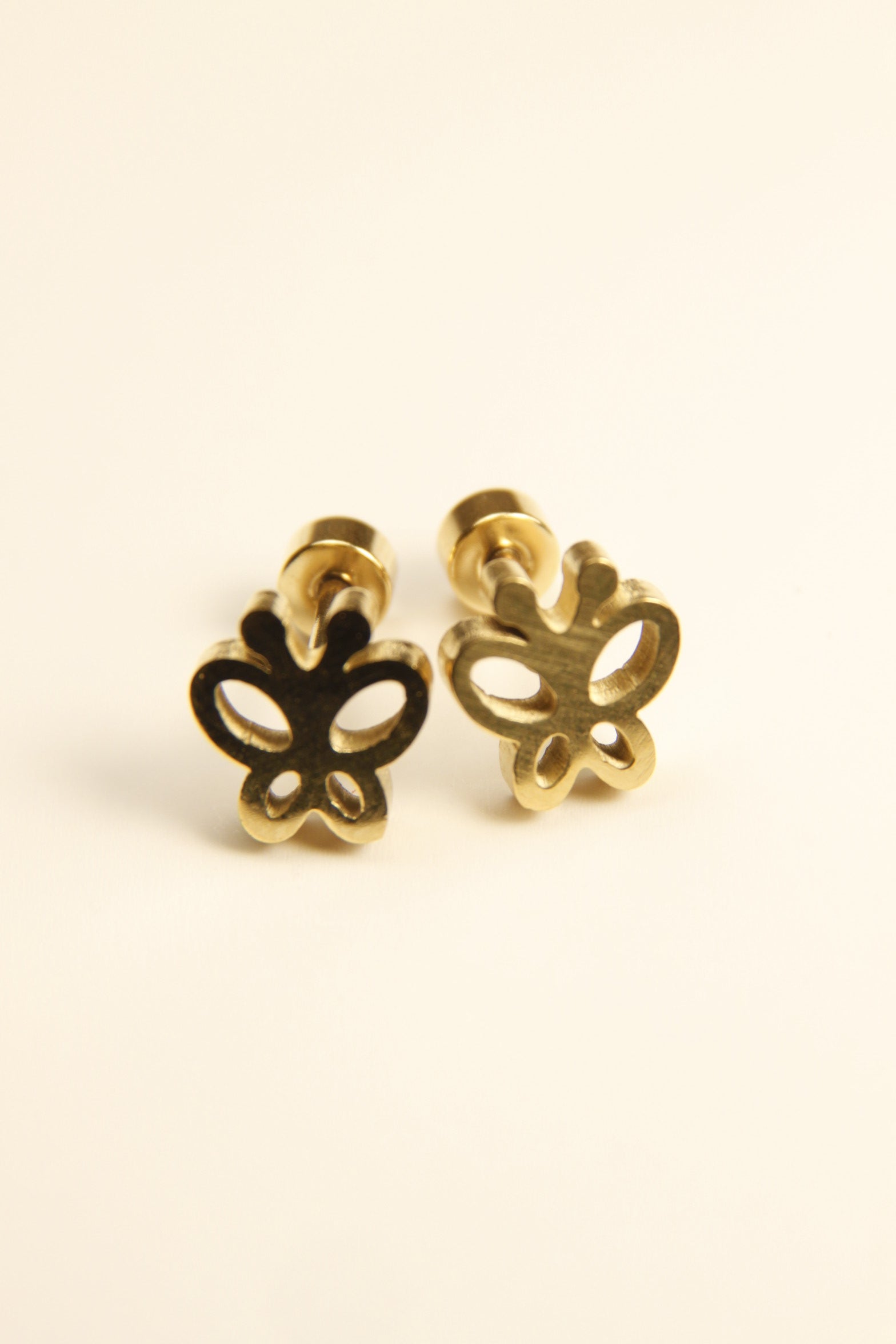 Butterfly Outline Stud Earrings