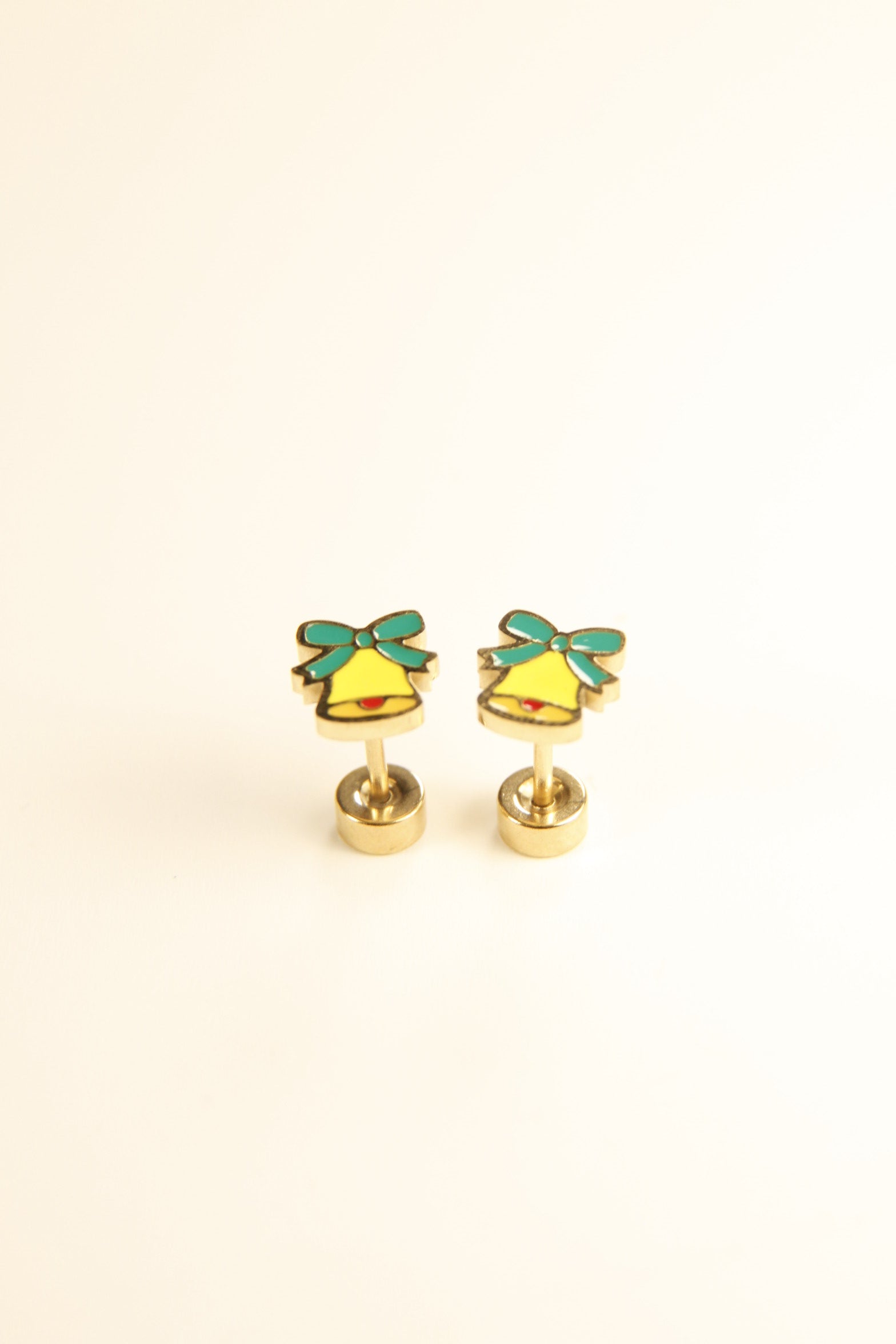 Christmas Bell Stud Earrings  Holiday Charm