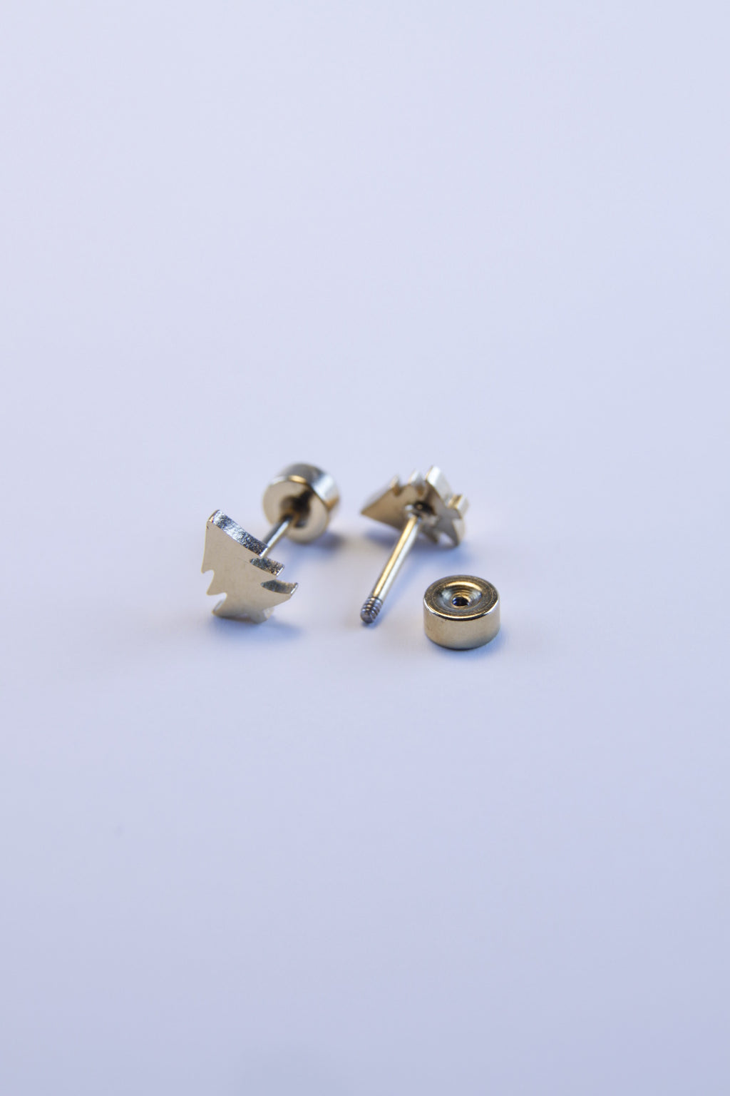 Christmas Tree Stud Earrings | Minimalist Gold Stud Earrings | Holiday Gift Jewelry