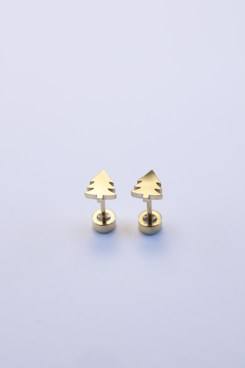 Christmas Tree Stud Earrings | Minimalist Gold Stud Earrings | Holiday Gift Jewelry