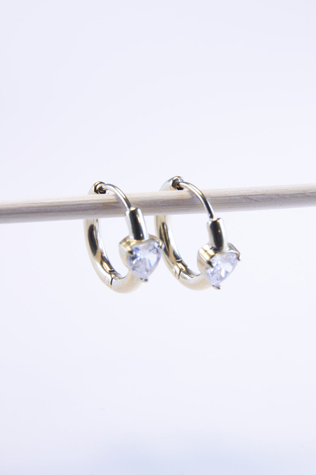 Clear Crystal Huggies Earrings | Minimalist Charm Hoop Earrings | Christmas Gift Jewelry