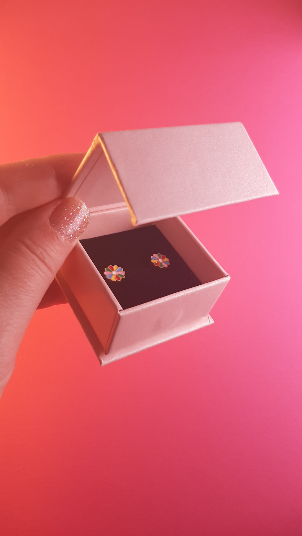 Colorful Flower Stud Earrings | Multicolor Daisy Stud Earrings | Gift Jewelry