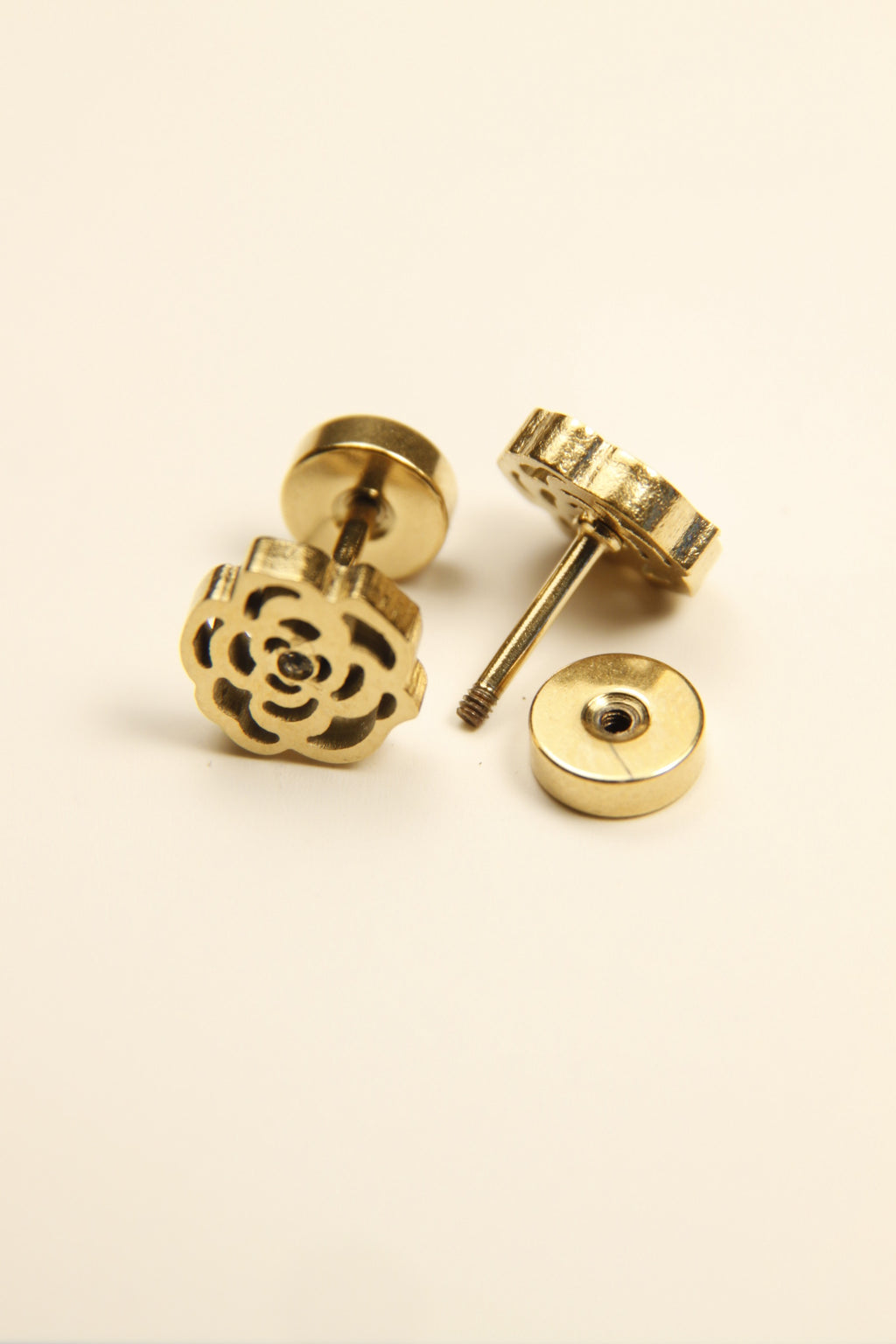 Crystal Rose Stud Earrings