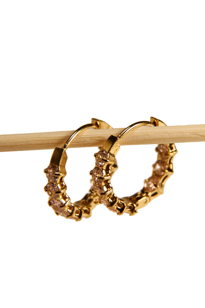 Crystal Sparkle Huggie Hoop Earrings