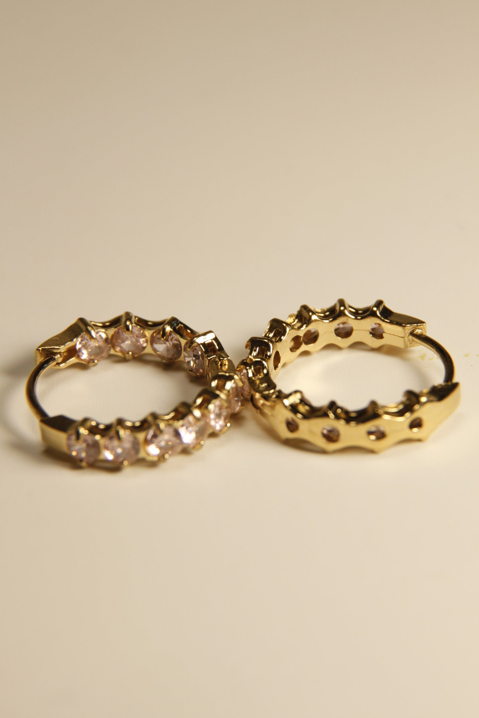 Crystal Sparkle Huggie Hoop Earrings