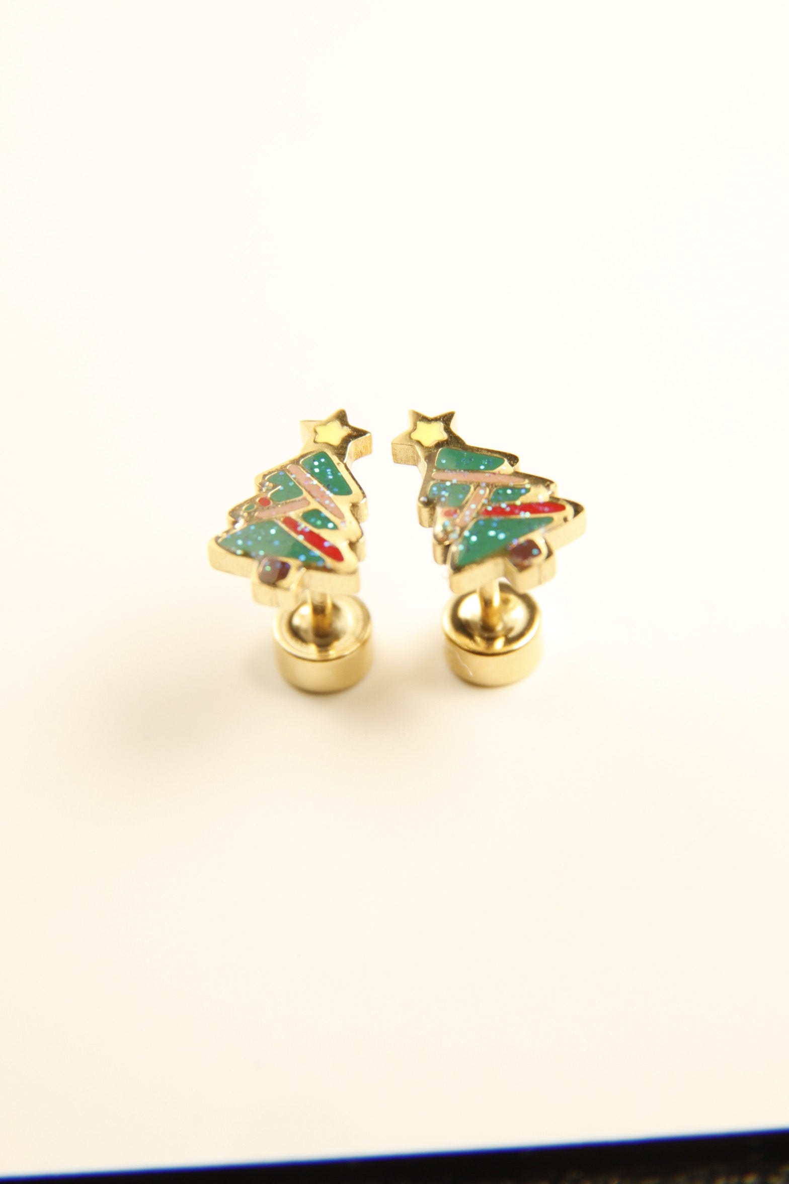 Festive Christmas Tree Stud Earrings