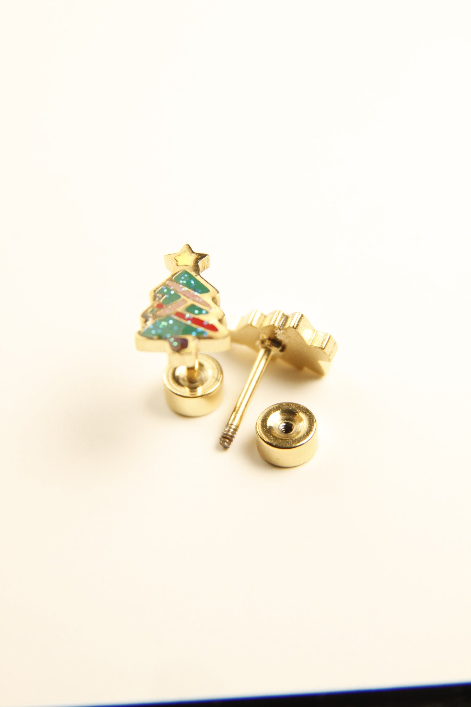 Festive Christmas Tree Stud Earrings
