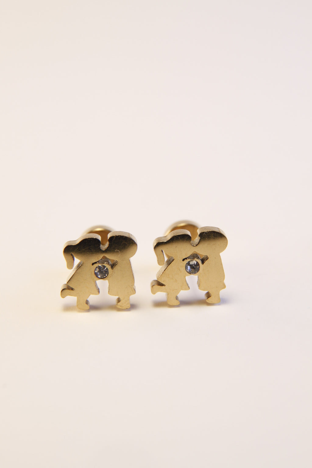 Kissing Couple Stud Earrings | Gold Boy & Girl Stud Earrings | Romantic Gift Jewelry