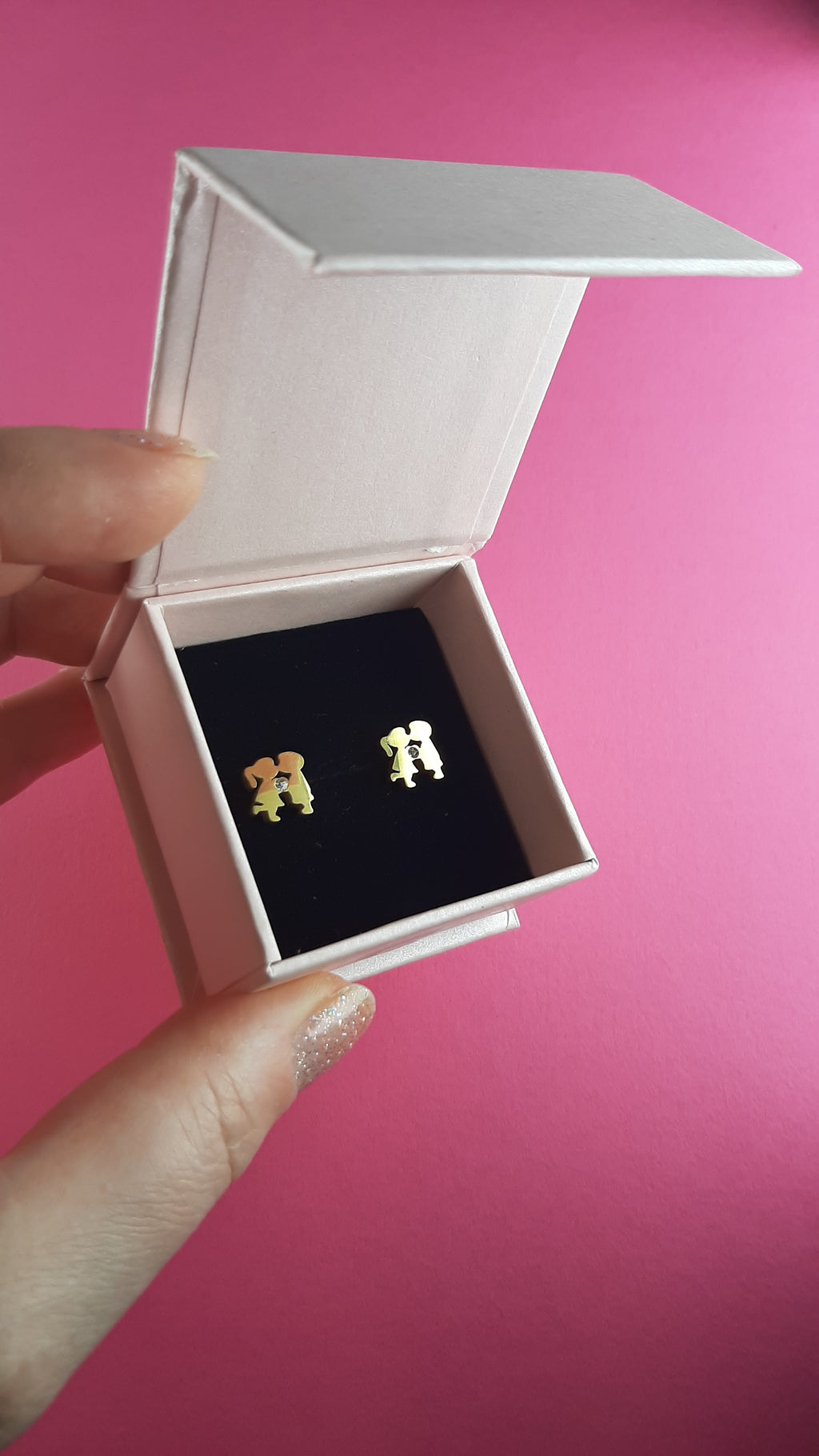 Kissing Couple Stud Earrings | Gold Boy & Girl Stud Earrings | Romantic Gift Jewelry