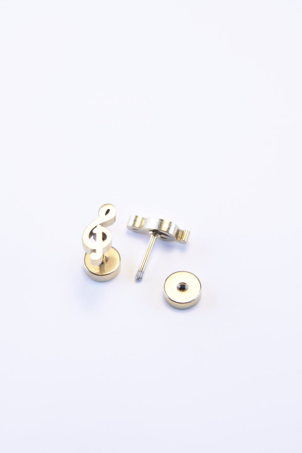 Treble Clef Stud Earrings | Musical Gift Jewelry