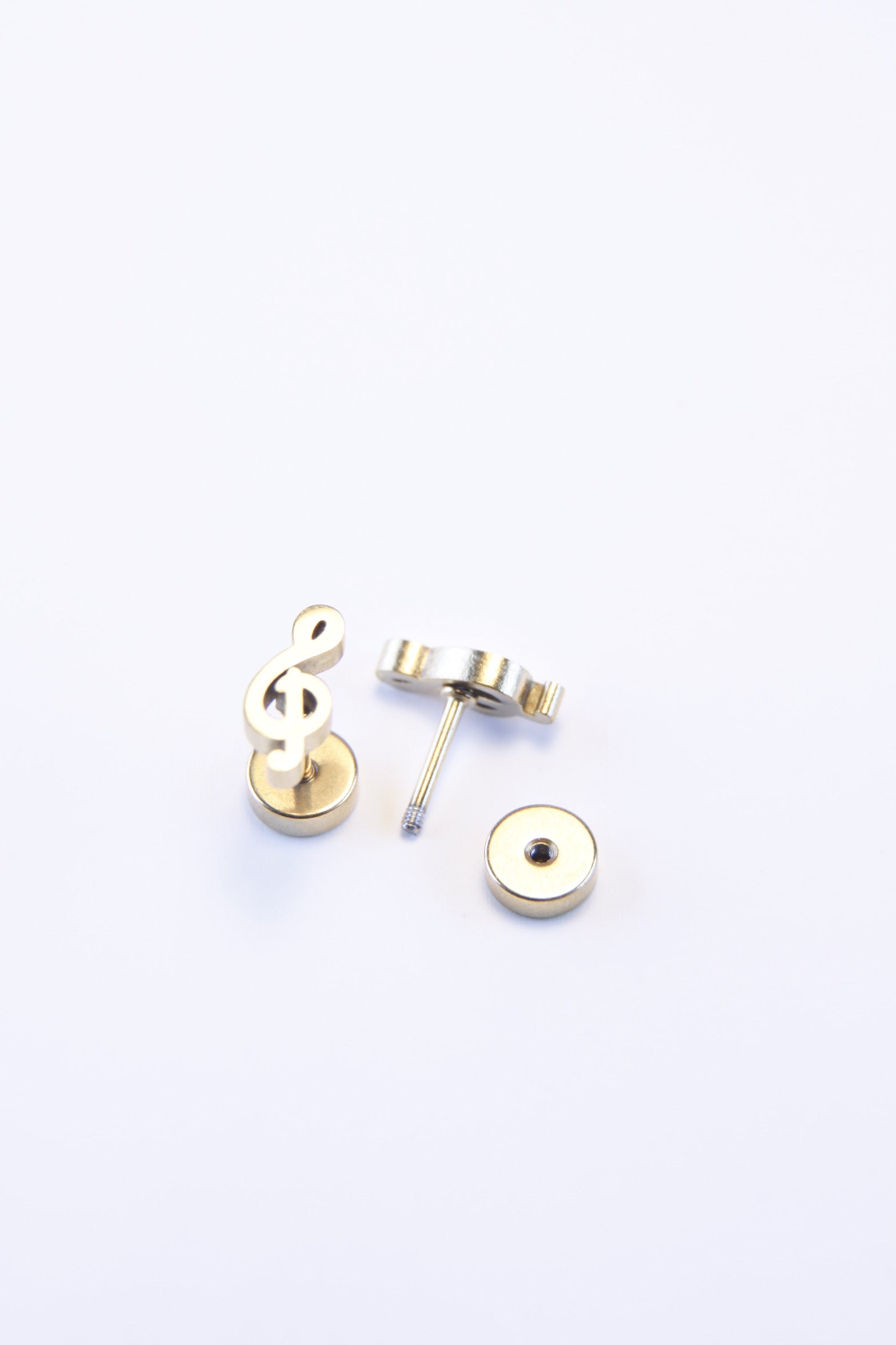 Treble Clef Stud Earrings | Musical Gift Jewelry