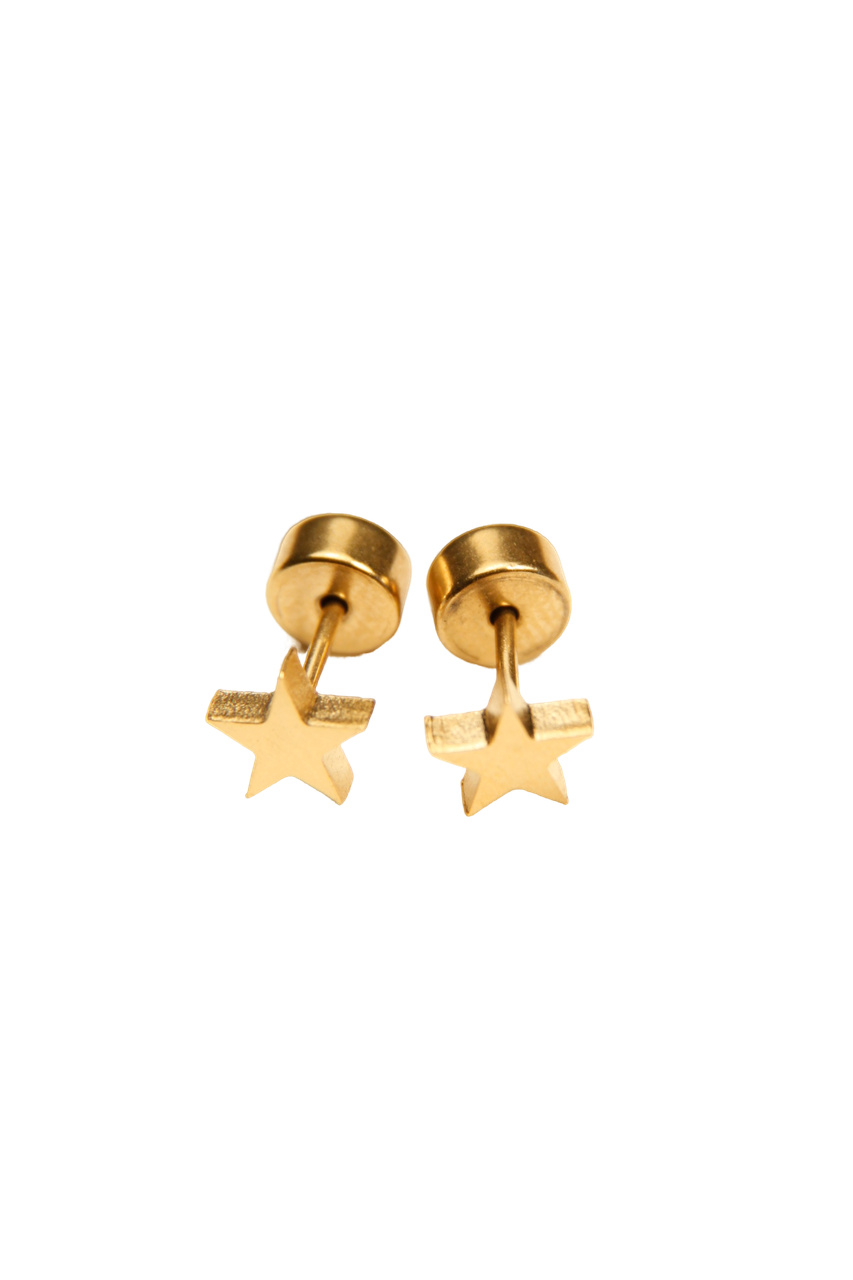 Mini Gold Star Stud Earrings