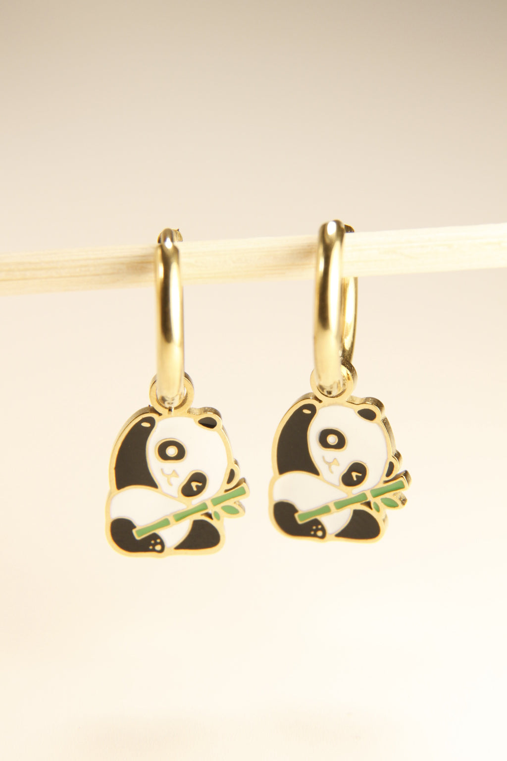 Panda Charm Hoop Earrings | Cute Gift Jewelry