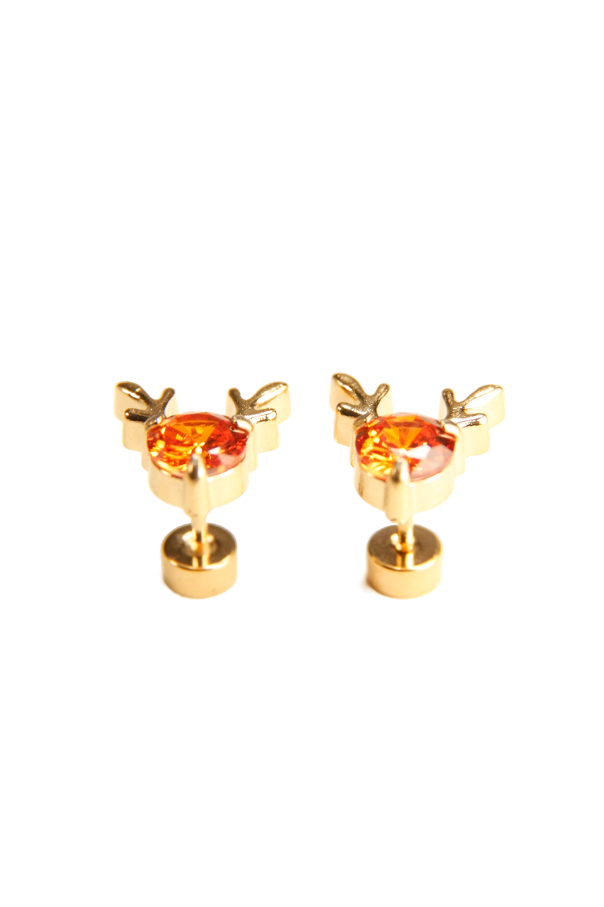 Rudolph Reindeer Stud Earrings | Christmas Gift Jewelry