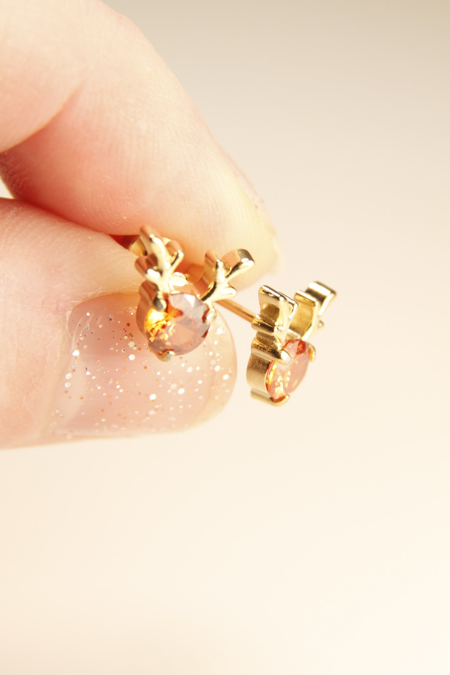 Rudolph Reindeer Stud Earrings | Christmas Gift Jewelry