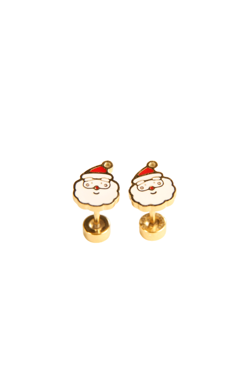 Santa Claus Stud Earrings Christmas Gift Holiday Jewelry