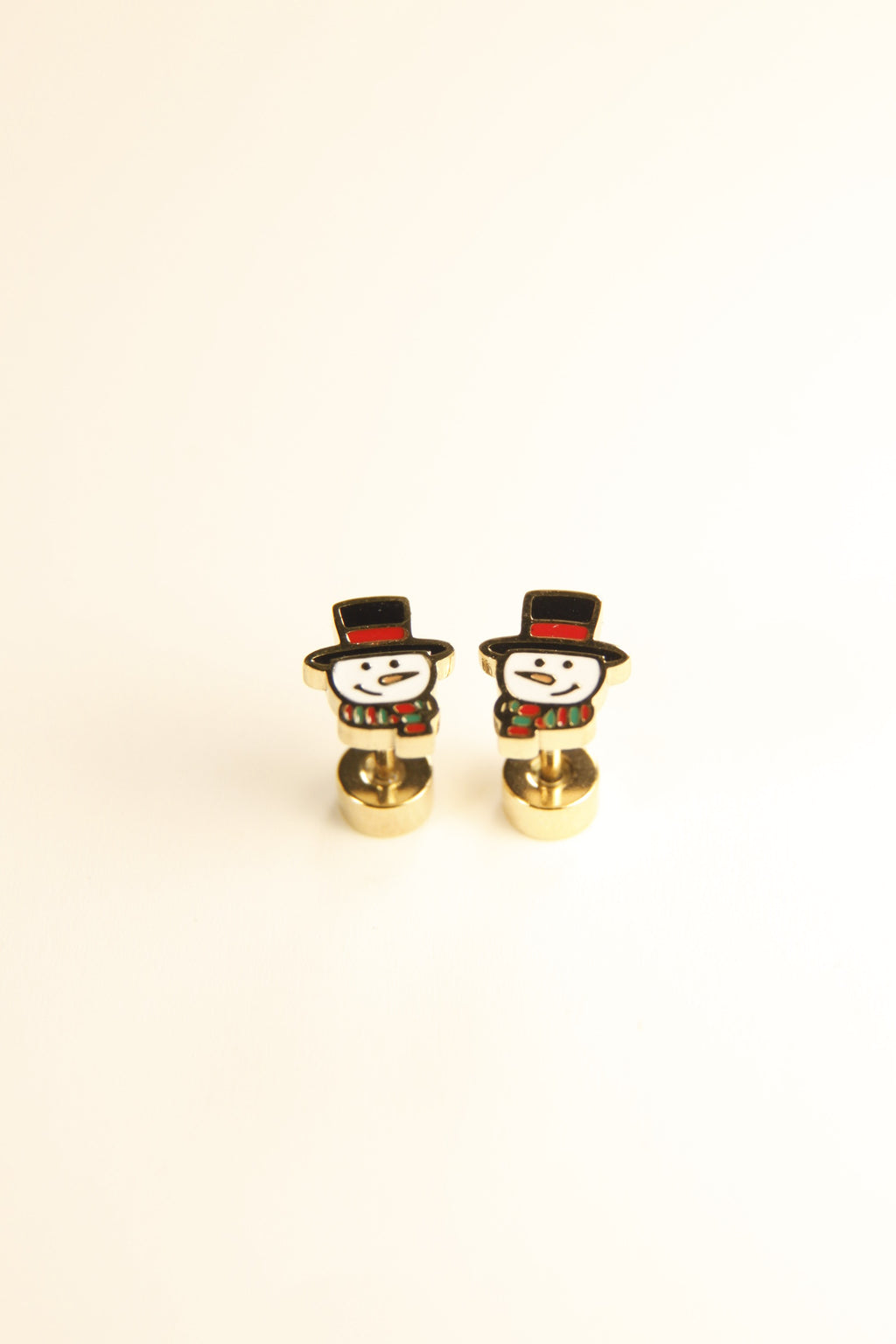 Snowman Holiday Stud Earrings  Christmas Gift