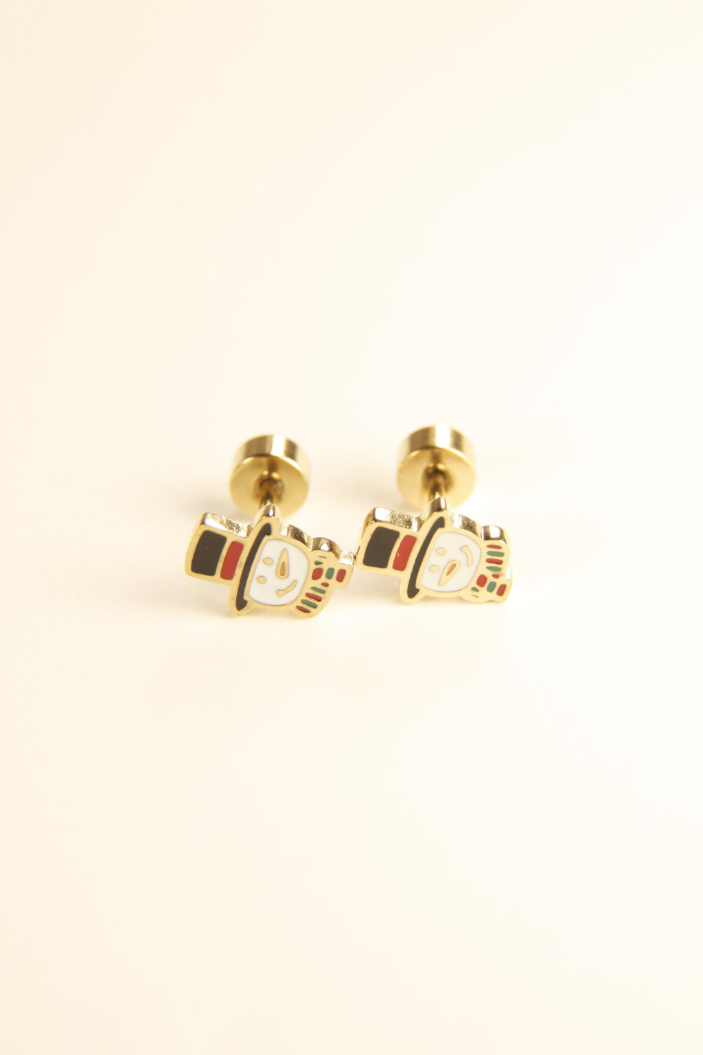 Snowman Holiday Stud Earrings  Christmas Gift