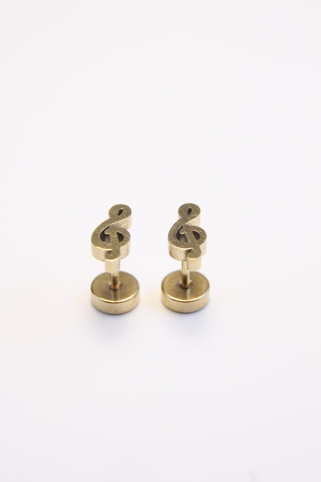 Treble Clef Stud Earrings | Musical Gift Jewelry